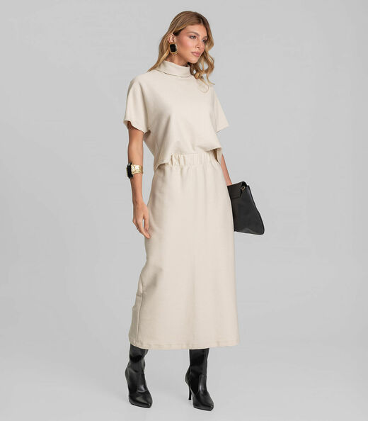 Image_Saia Feminina Midi Moletinho Texturizado Dianna Bege