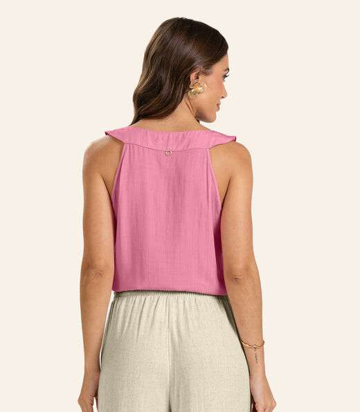 Regata Viscose Slub Feminina Endless Rosa