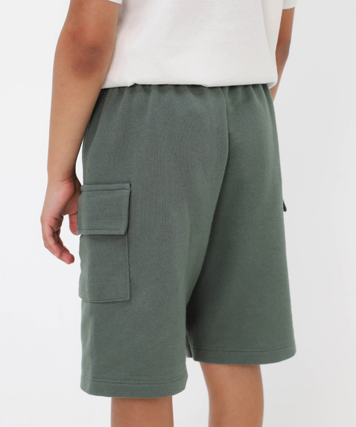 Bermuda Cargo Infantil Marisa Tam 4 a 10 Verde