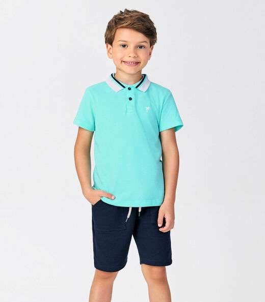 Image_Conjunto Infantil Polo Com Bermuda Trick Nick Azul
