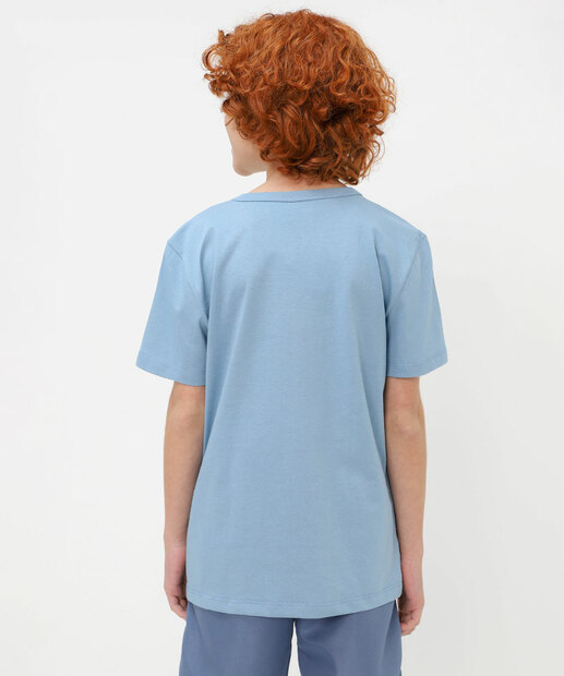 Camiseta Juvenil Estampa Ondas Marisa Tam 10 a 16 Azul
