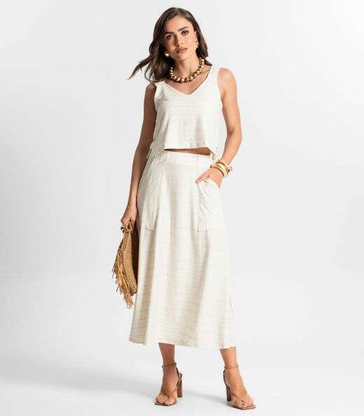 Regata Feminina Listrada Endless Bege