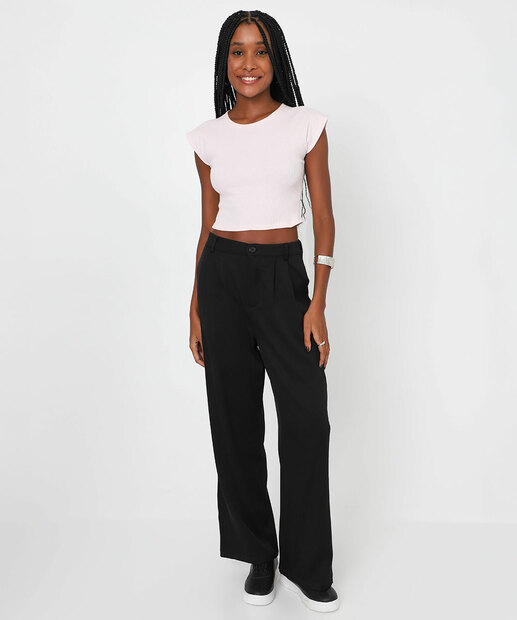 Blusa Feminina Cropped Muscle Tee Marisa Rosa