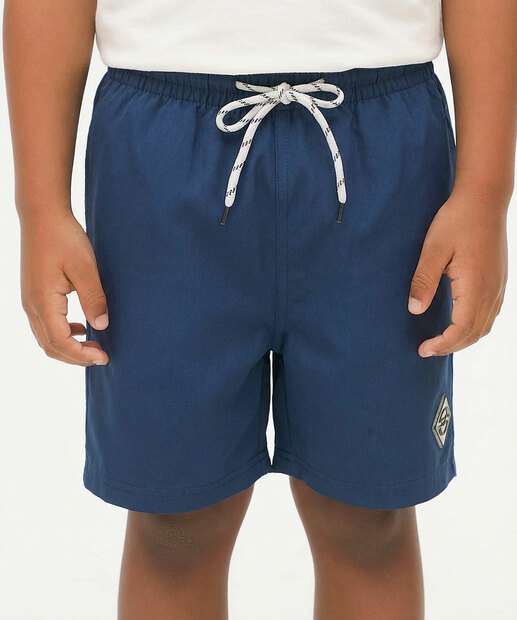 Bermuda Infantil Amarração Marisa Tam 4 a 10 Azul