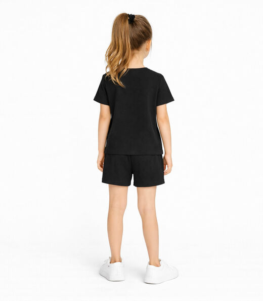 Conjunto Infantil Feminino Blusa E Short Select Preto