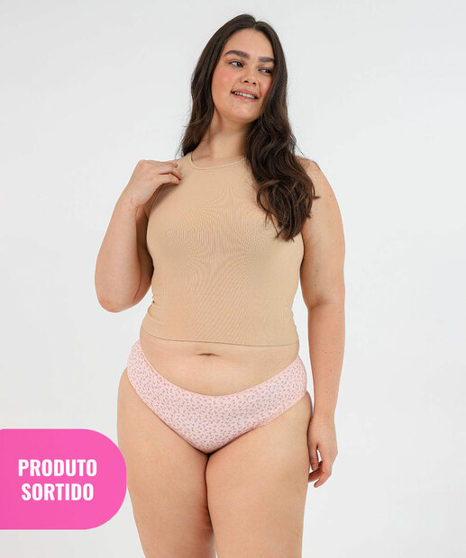 Calcinha Sortida Plus Size Biquíni Estampada Marisa