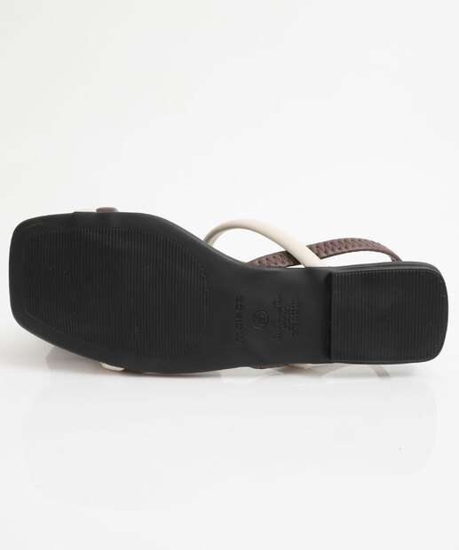 Sandália Feminina Rasteira Moleca Marrom