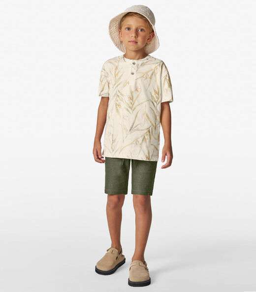 Conjunto Masculino Camiseta com Bermuda Trick Nick Off White