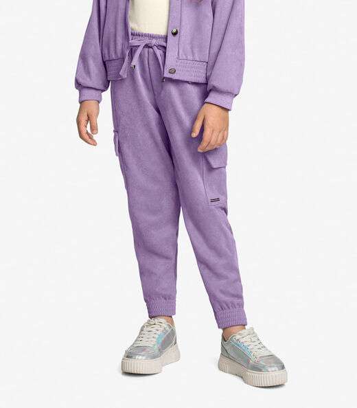 Calça Infantil Feminino Jogger Trick Nick Roxo