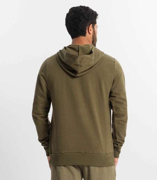 Blusão Masculino Básico com Capuz Diametro Verde