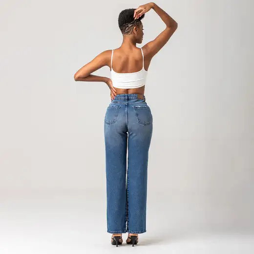 Calça Jeans Straight Feminina Zune