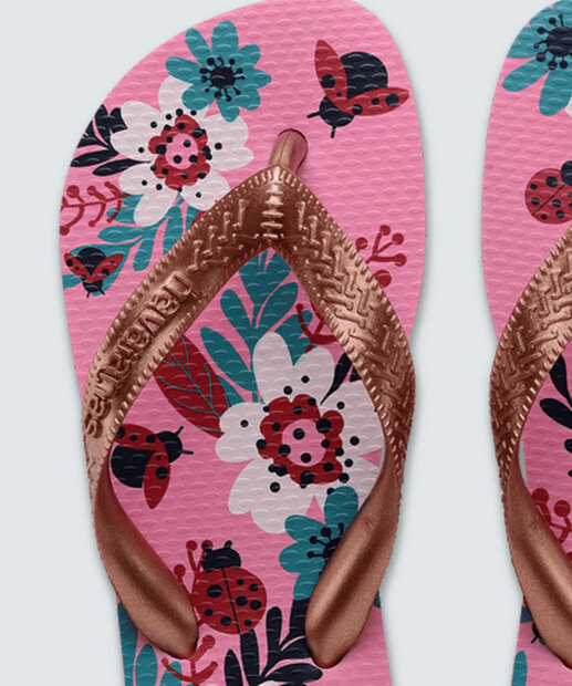 Chinelo Havaianas Infantil Flores