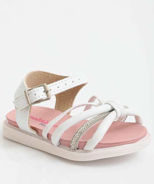 Image_Sandália Infantil Strass Molekinha Branco