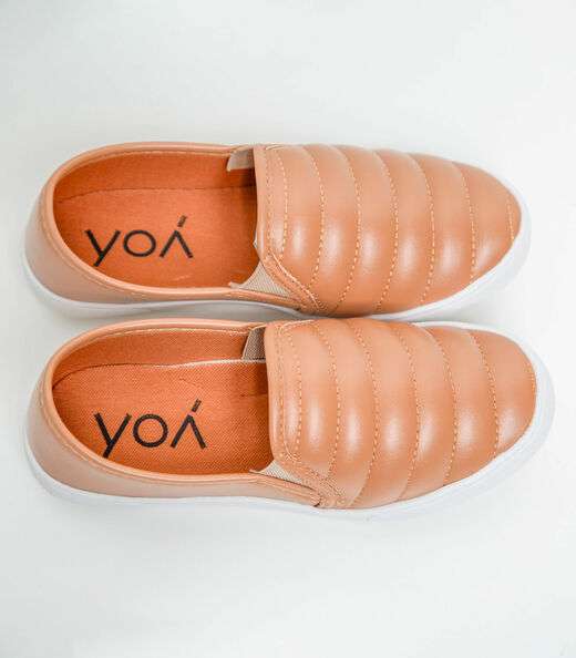 Tênis Slip On Feminino Select Bege