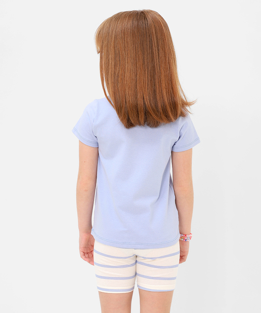 Conjunto Infantil Estampado Marisa Tam 4 a 10 Azul