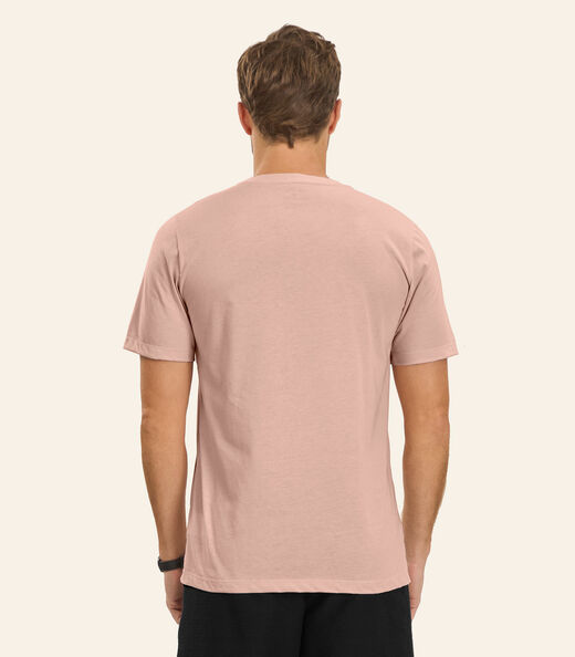 Camiseta Meia Malha Masculina Diametro Rosa