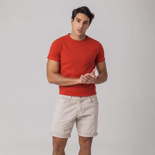 Bermuda Sarja Bege Masculina Zune