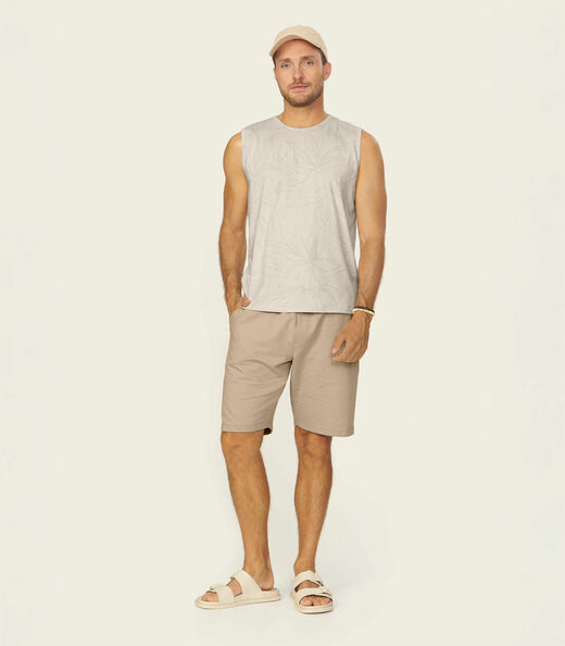 Bermuda Masculina Moletom Sarjado Diametro Marrom