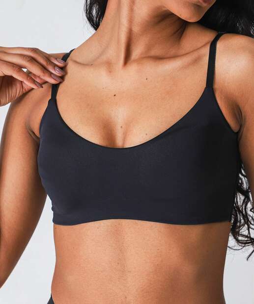 Sutiã Top Com Bojo Básico Sem Costura DelRio Preto