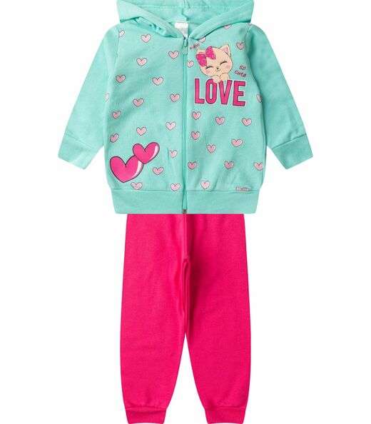 Image_Conjunto De Moletom Infantil Com Capuz Kappes Azul