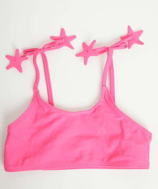 Biquíni Infantil Estrela Marisa Tam 4 a 10 Rosa