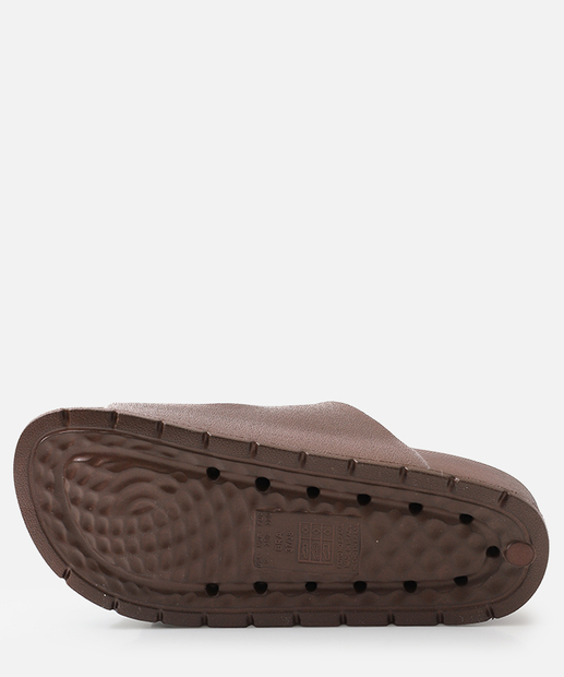 Chinelo Masculino Slide Fivela Meleve Marrom