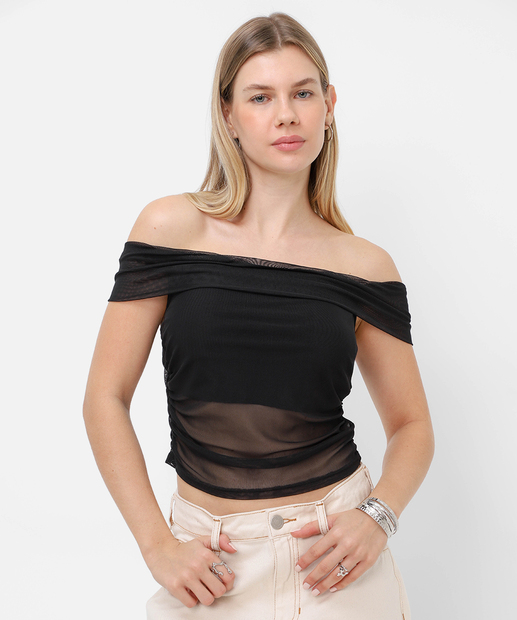 Image_Blusa Feminina Tule Ombro a Ombro Marisa Preto