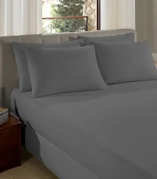 Image_Lençol King Premium Fio Penteado Liso Vivaldi Cinza