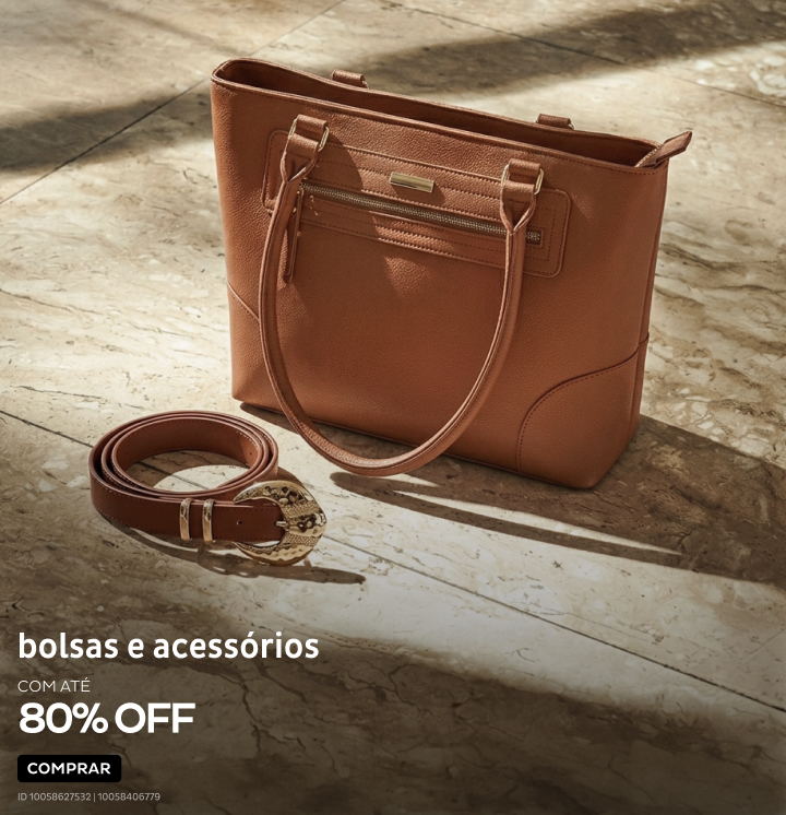 Bolsas e Acessórios por até 80% OFF Bolsas e Acessórios por até 80% OFF
