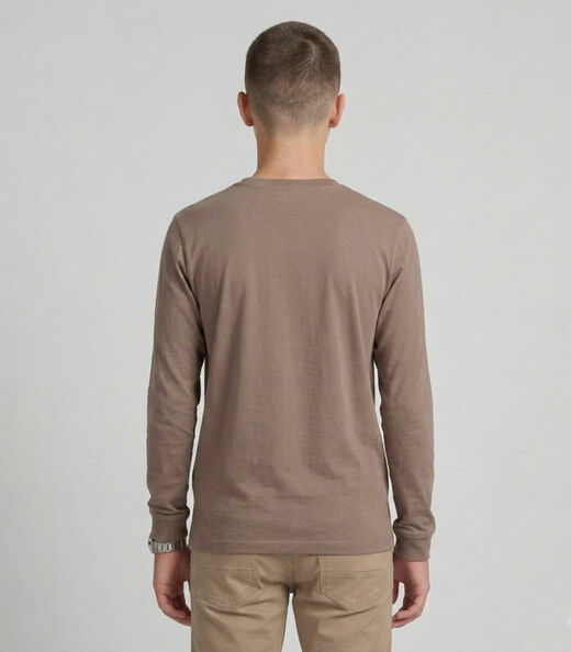 Camiseta Juvenil Manga Longa Com Estampa Minty Marrom