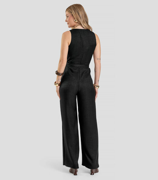 Macacão Longo Feminino Dianna Preto
