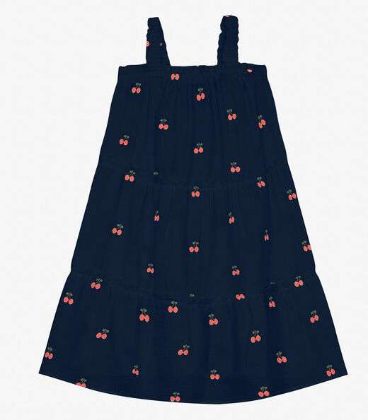 Image_Vestido Infantil em Gaze Bordada Trick Nick Azul