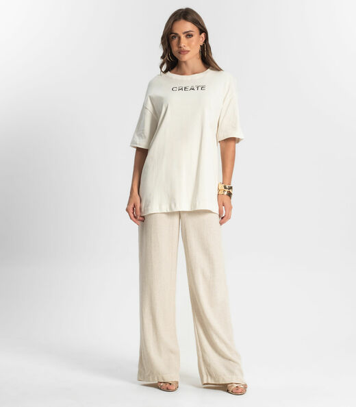 Camiseta Feminina Endless Bege