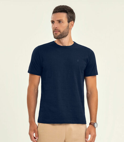Image_Camiseta Masculina Meia Malha Diametro Azul