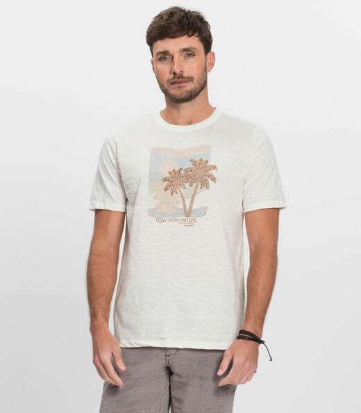 Image_Camiseta Masculina Malha Maquinetada Diametro Bege