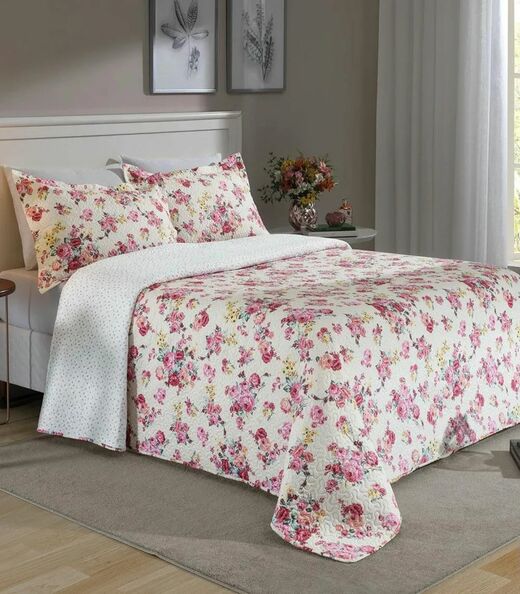 Image_Jogo De Cobre Leito Casal 3 Peças Lar E Lazer Bege