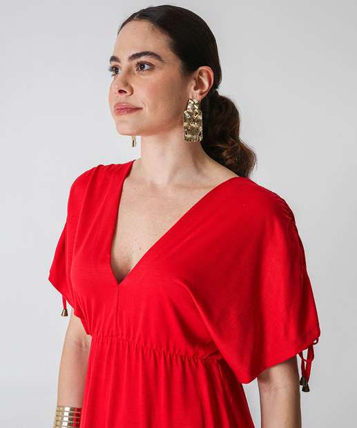Vestido Midi Feminino Cachecour Marisa Vermelho