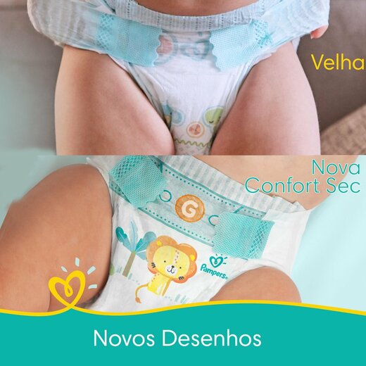 Kit 2 Fraldas Pampers Confort Sec Ptao Xxg 16 Unidadesd cada