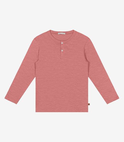 Camiseta Infantil Manga Longa Trick Nick Rosa