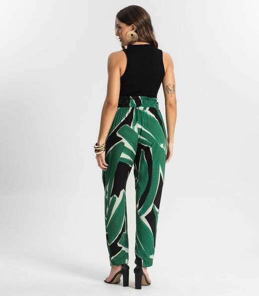 Calça Feminina Estampada Endless Preto