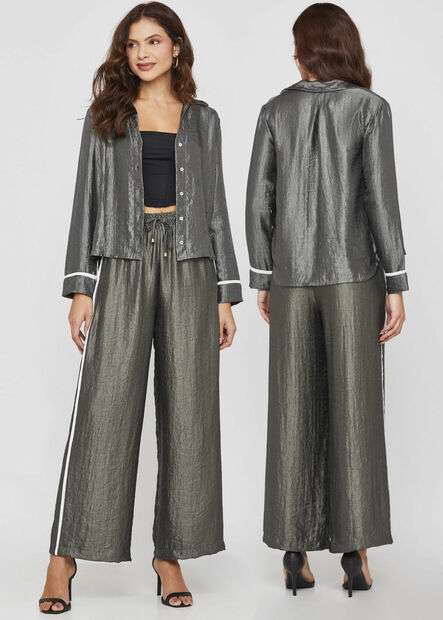 Calça Sawary Pantalona Verde - 277818