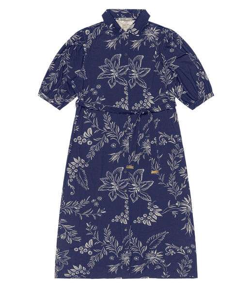 Vestido Midi Feminino Plus Size Secret Glam Azul