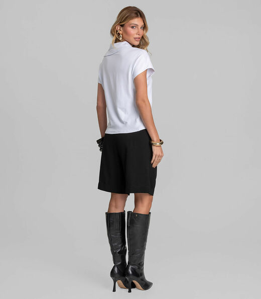 Blusa Feminina Com Gola Diferenciada Dianna Branco