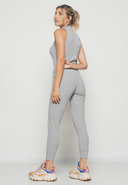 Conjunto  Comfy Com Regata e Jogger Canelada Mescla Salvatore Fashion