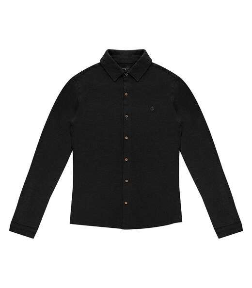 Camisa Masculina Manga Longa Moletinho Diametro Preto