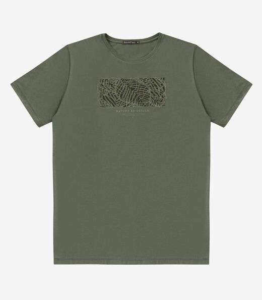 Camiseta Masculina Meia Malha Diametro Verde