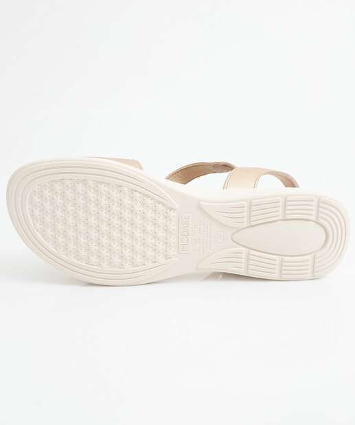 Sandália Feminina Rasteira Tiras Modare Dourado