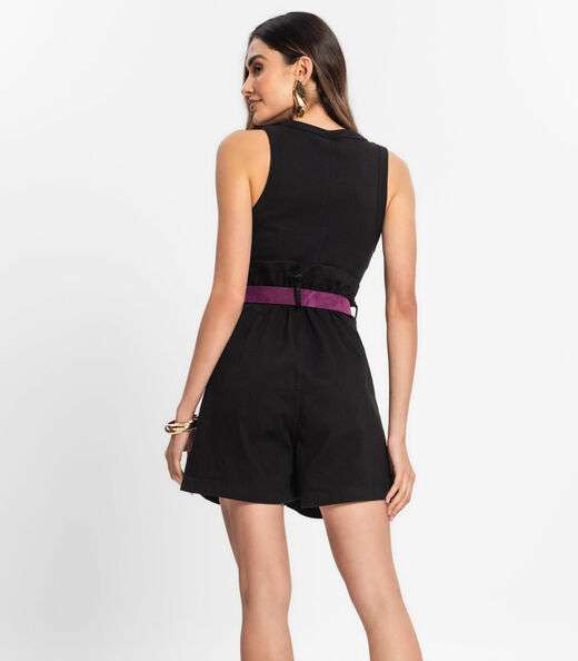 Bermuda Feminina De Sarja Clochard Preto