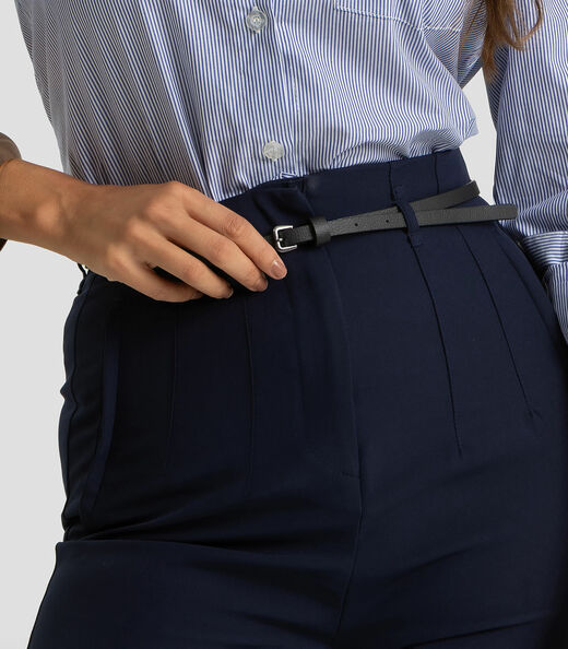 Calça Feminina Com Cinto Alfaiataria Dianna Azul