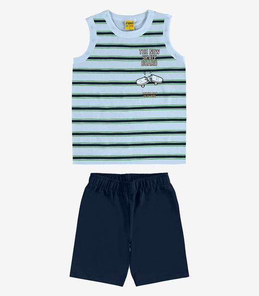 Image_Conjunto Camiseta com Bermuda Meia Malha Rovi Kids Azul